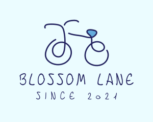 Blue Bicycle Bike  logo design