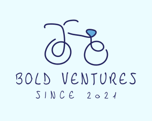 Blue Bicycle Bike  logo design