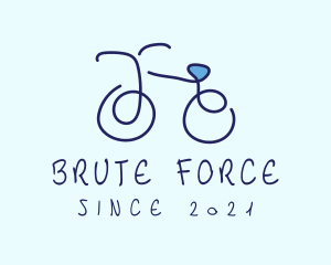 Blue Bicycle Bike  logo design