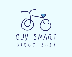 Blue Bicycle Bike  logo design