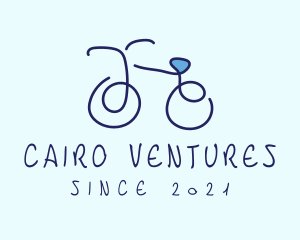 Blue Bicycle Bike  logo design