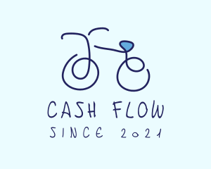 Blue Bicycle Bike  logo design