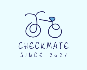 Blue Bicycle Bike  logo design