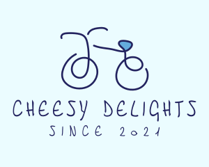 Blue Bicycle Bike  logo design