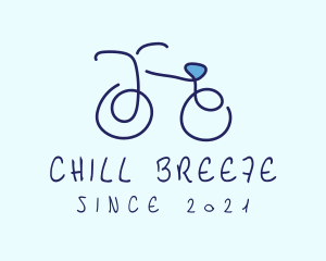 Blue Bicycle Bike  logo design