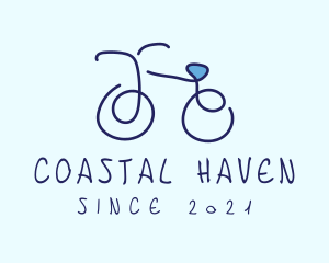 Blue Bicycle Bike  logo design