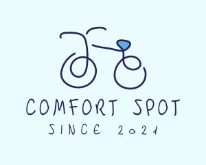 Blue Bicycle Bike  logo design