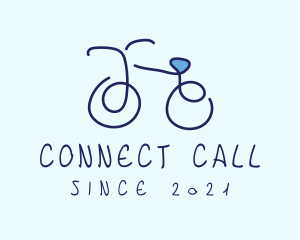 Blue Bicycle Bike  logo design