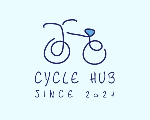 Bike - Blue Bicycle Bike logo design