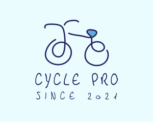 Cycling - Blue Bicycle Bike logo design