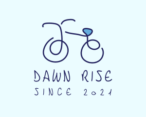 Blue Bicycle Bike  logo design