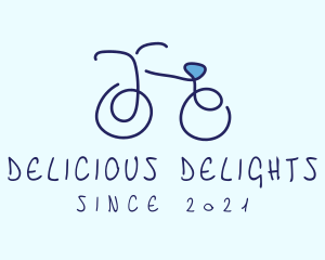 Blue Bicycle Bike  logo design