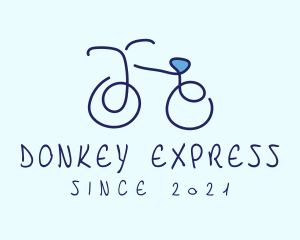 Blue Bicycle Bike  logo design