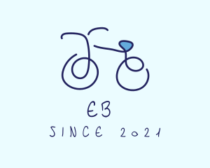 Transportation - Blue Bicycle Bike logo design