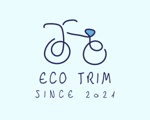 Blue Bicycle Bike  logo design