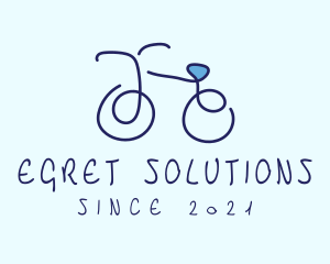 Blue Bicycle Bike  logo design