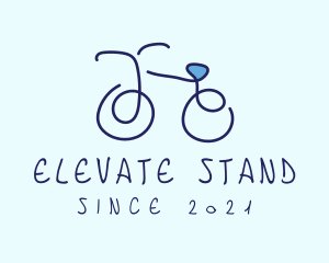 Blue Bicycle Bike  logo design