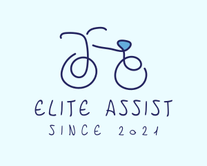 Blue Bicycle Bike  logo design