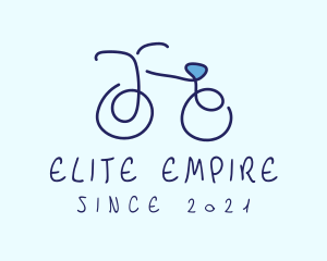 Blue Bicycle Bike  logo design