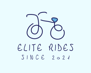 Blue Bicycle Bike  logo design