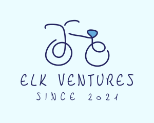 Blue Bicycle Bike  logo design