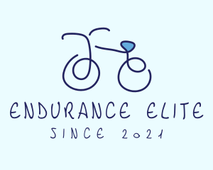 Blue Bicycle Bike  logo design