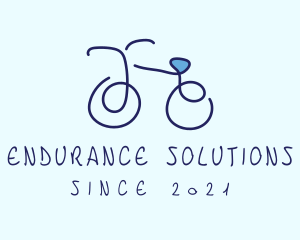 Blue Bicycle Bike  logo design