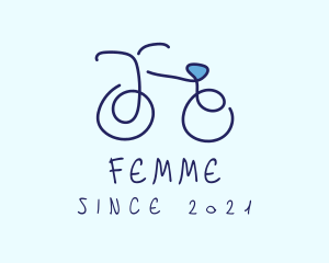 Blue Bicycle Bike  logo design