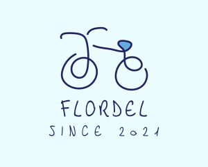 Blue Bicycle Bike  logo design