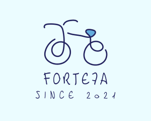 Blue Bicycle Bike  logo design