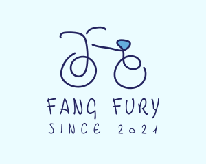 Blue Bicycle Bike  logo design