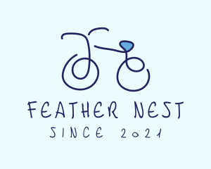 Blue Bicycle Bike  logo design