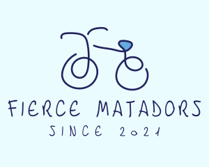 Blue Bicycle Bike  logo design