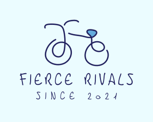 Blue Bicycle Bike  logo design