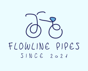 Blue Bicycle Bike  logo design