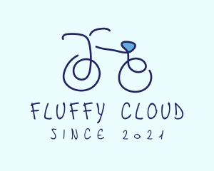 Blue Bicycle Bike  logo design