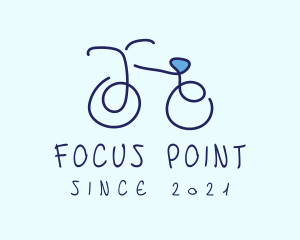 Blue Bicycle Bike  logo design