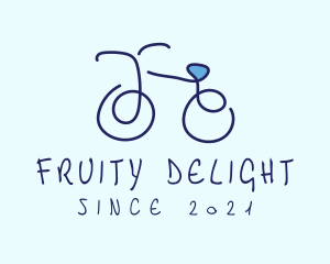 Blue Bicycle Bike  logo design