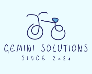 Blue Bicycle Bike  logo design