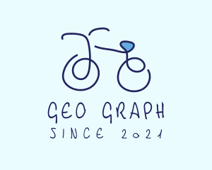 Blue Bicycle Bike  logo design