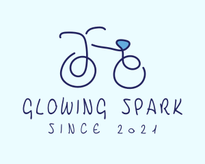 Blue Bicycle Bike  logo design