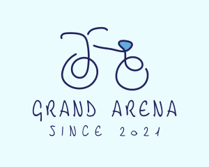 Blue Bicycle Bike  logo design