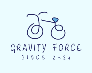 Blue Bicycle Bike  logo design