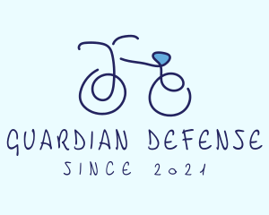 Blue Bicycle Bike  logo design