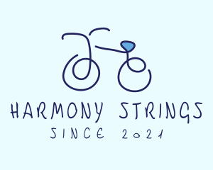 Blue Bicycle Bike  logo design