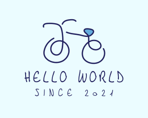 Blue Bicycle Bike  logo design