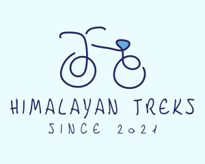 Blue Bicycle Bike  logo design