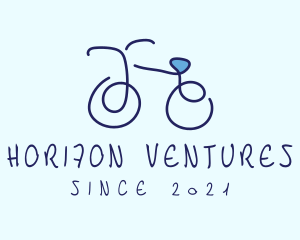 Blue Bicycle Bike  logo design