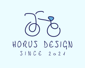 Blue Bicycle Bike  logo design