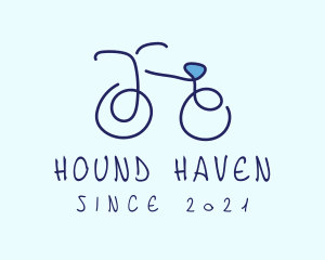 Blue Bicycle Bike  logo design